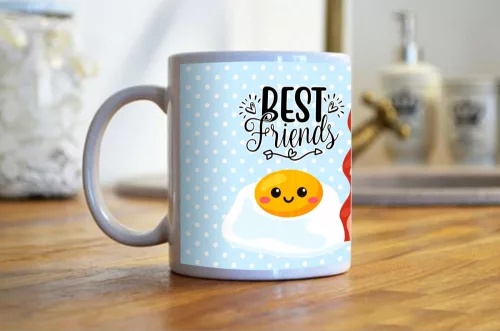 3. Best Friens Tojás & Szalonna egyedi bögre