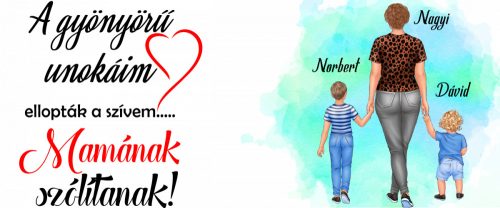 A gyönyörű unokáim ellopták a szívemet – mamás személyre szabható Kisfiú-Babafiú bögre