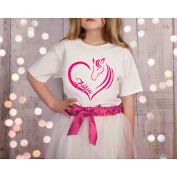 1. Lovas szíves névvel lányka póló