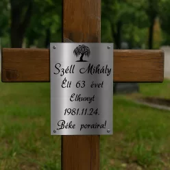   Sírhely felirat UV-álló műanyagból – Időtálló emlék szeretteinknek