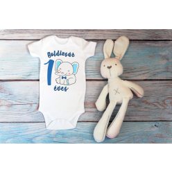 Elefánt fiú szülinapi baba body névvel