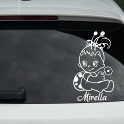 Autómatrica, Baba a kocsiban Katicalányka virággal 