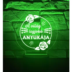A világ legjobb Anyukája 3D hatású led lámpa