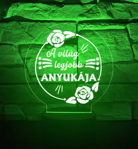 A világ legjobb Anyukája 3D hatású led lámpa