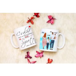 Család ahol az élet kezdődik bögre Kisfiú-Babafiú