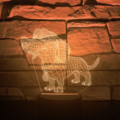 Tacskós 7 színű 3D LED lámpa