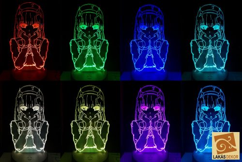 Anime 7 színű 3D LED lámpa