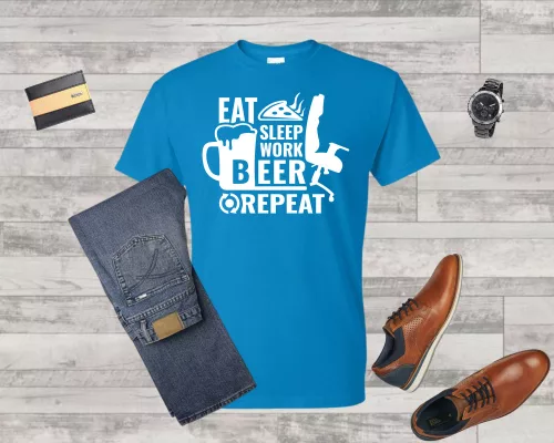 Eat Sleep Beer férfi póló