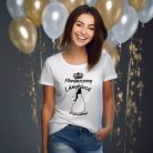 Lánybúcsú folyamatban "Menyasszony" női póló (8.változat)