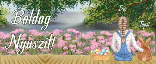 Boldog nyuszit egyedi bögre