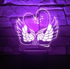 Hattyús 7 színű 3D LED lámpa