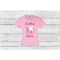 Nyuszis szülinapi gyerek póló