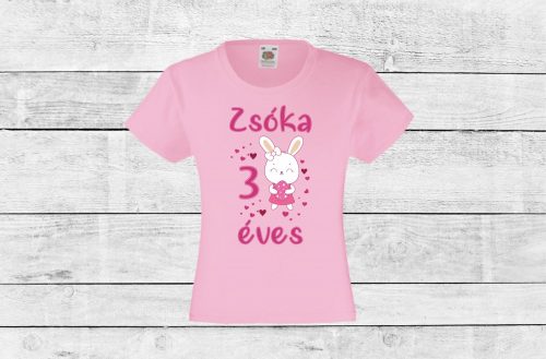 Nyuszis szülinapi gyerek póló