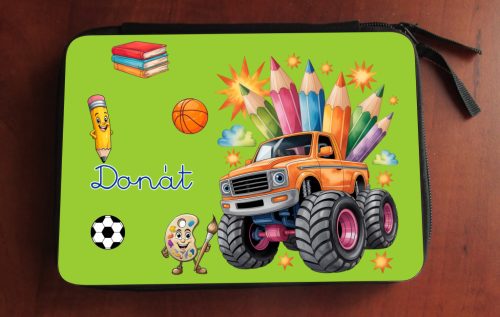 Egyedi Monster Truck Töltött Tolltartó – Saját Névvel