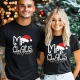 Karácsonyi páros póló – Mr. és Mrs. Claus ünnepi mintával