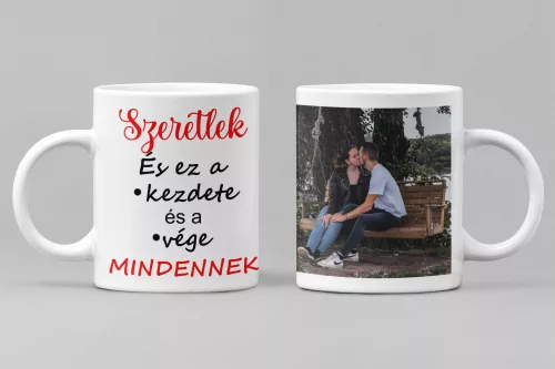Szeretlek Valentin napi bögre sajátképpel