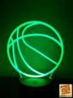 Kosárlabda 3D hatású Led lámpa Telibe gravírozott