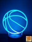 Kosárlabda 3D hatású Led lámpa Telibe gravírozott