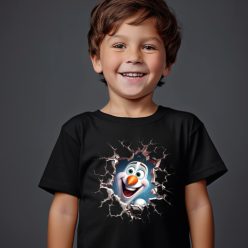   Karácsonyi baba póló 3D hóember mintával – ünnepi csoda a legkisebbeknek