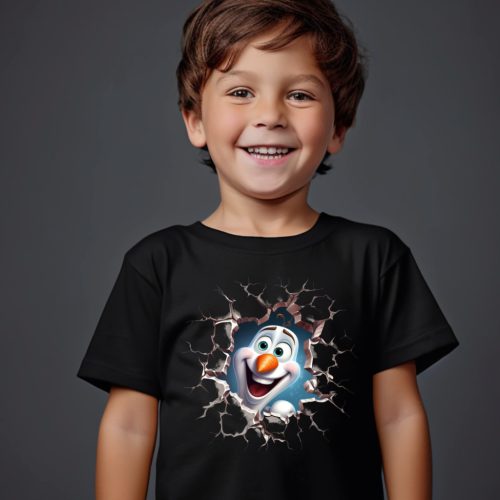 Karácsonyi baba póló 3D hóember mintával – ünnepi csoda a legkisebbeknek