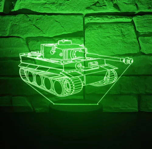 Tigris Tank3D hatású led lámpa