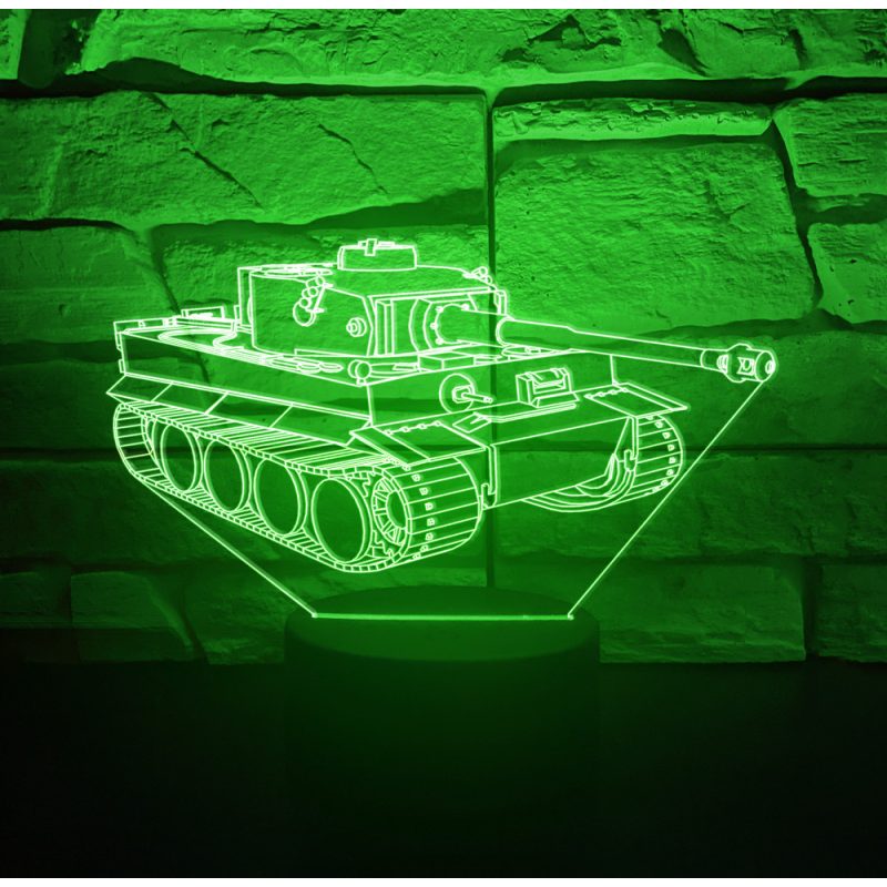 Tigris Tank3D hatású led lámpa