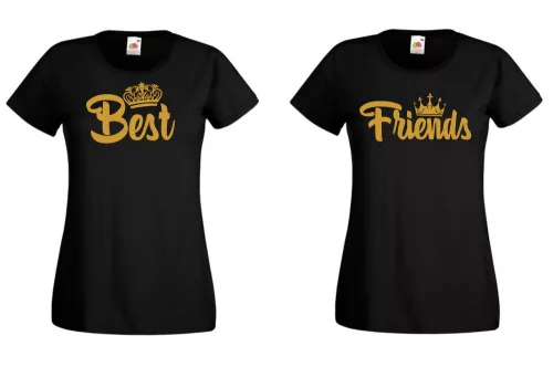 Best Friends koronás női póló 
