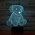 Kutyás 7 színű 3D LED lámpa