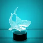 Cápa 7 színű 3D LED lámpa