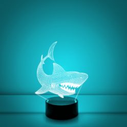Cápa 7 színű 3D LED lámpa