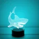 Cápa 7 színű 3D LED lámpa