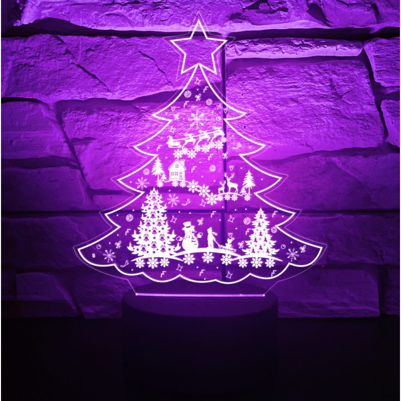 14. Karácsonyi 3D hatású led lámpa