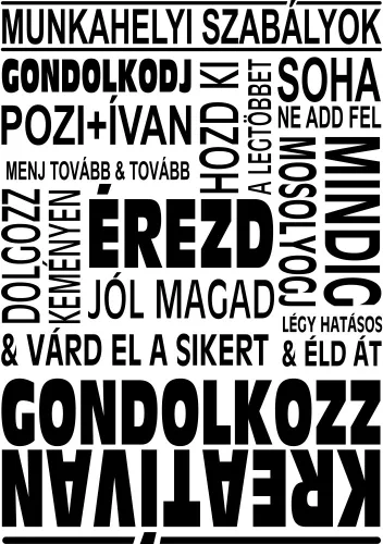 Munkahelyi szabályok falmatrica