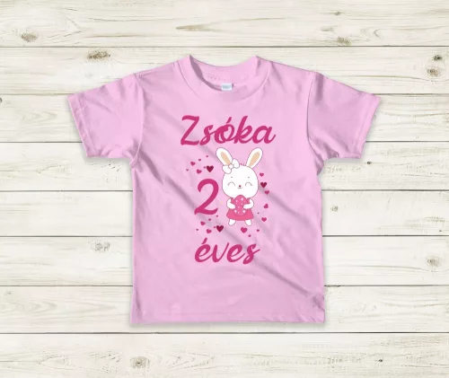 Nyuszis szülinapi baba póló