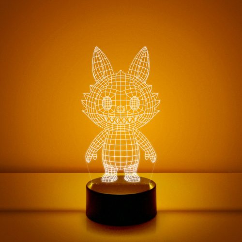 Labubu 7 színű 3D LED lámpa