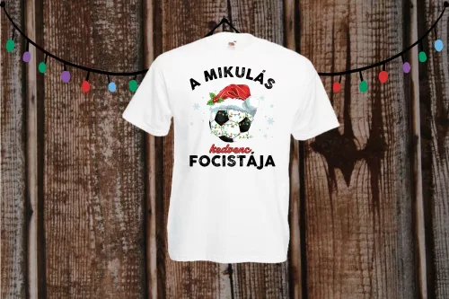 A Mikulás kedvenc focistája gyerek póló