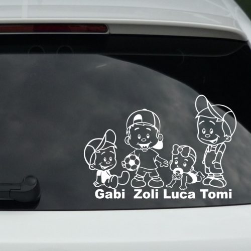 Kisfiú, Fiú, Baba lány, Nagyfiú autósmatrica