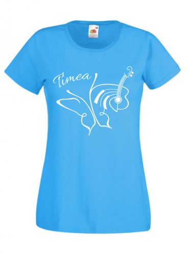 Zenekedvelőknek egyedi női póló névvel 