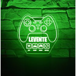 Gamer kontroller 7 színű 3D LED lámpa