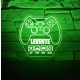 Gamer kontroller 7 színű 3D LED lámpa