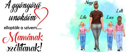 Egyedi Mama-Unokái bögre Kislány-Kislány-Lány