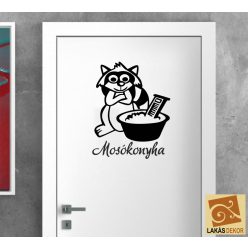 Mosókonyha ajtó-falmatrica