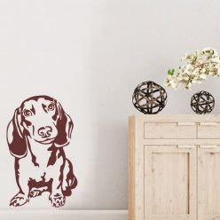 Tacskó ülő falmatrica