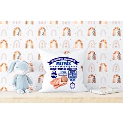 Babás születési párna fiús