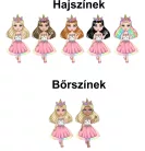 Egyedi Unicornisos Szülinapi Lányka Póló – Haj, Bőr és Szem Szín Személyre Szabva