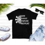 Aim Shoot Swear Repart férfi póló
