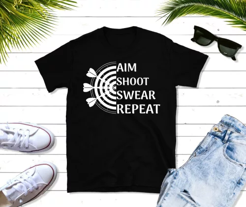 Aim Shoot Swear Repart férfi póló