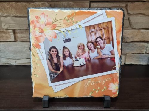 1. Virágos Egyedi kőtábla sajátképpel