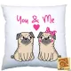 2. You and Me Mopszos egyedi párna