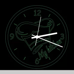 1. Konyhai órás gravírozott Led tábla 